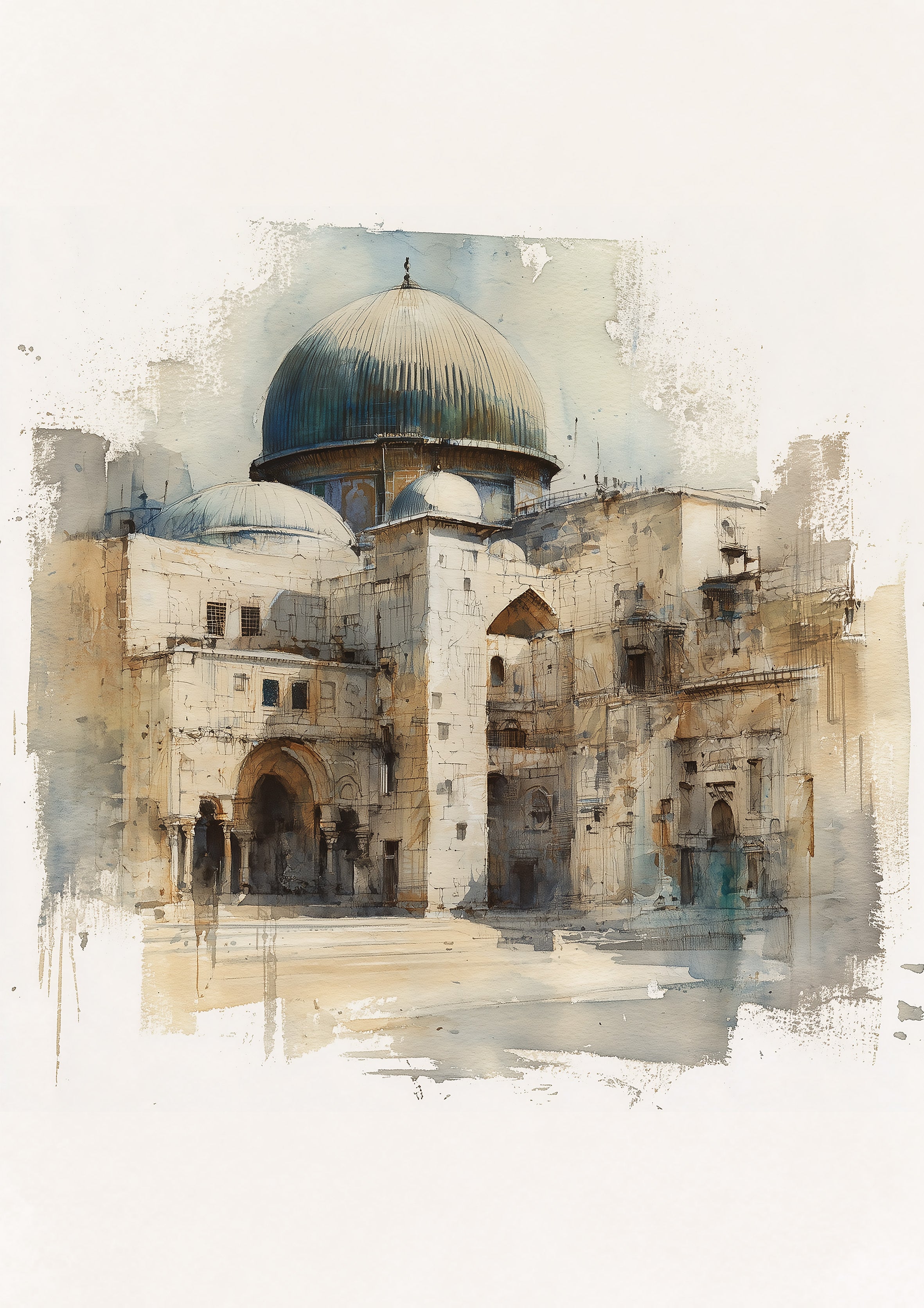 Al-Aqsa Mosque metal poster artwork